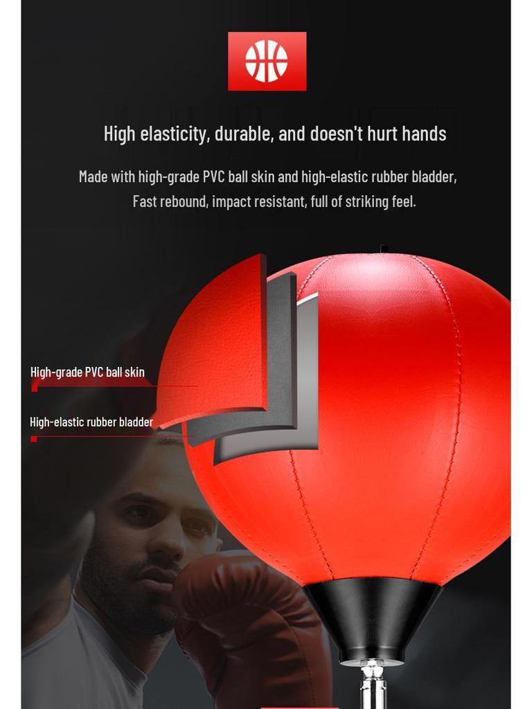 Freestanding Adult Boxing Speed Ball Reaction Trainer and Punching Bag Tumbler.