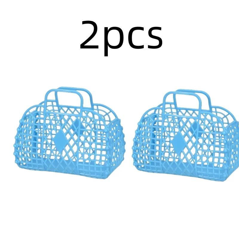 Detachable Shower Basket Plastic Bath Basket Bathroom Hollow Wash Storage Basket Shopping Basket