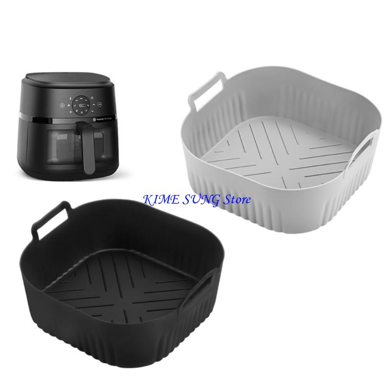 L5BD 2Pcs Air Frying Machine Silicone Liners Frying Basket For Replacement Reusable Air Frying Machine Silicone Accessories for