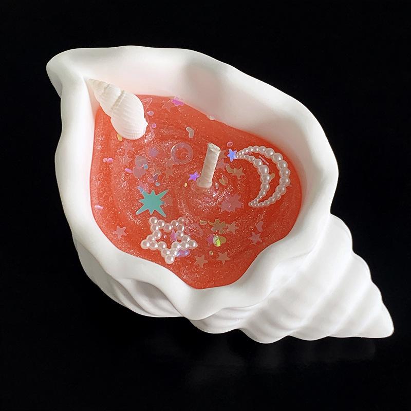 

1PCS Ocean Wind Conch Aromatherapy Candle Atmosphere Creative Fragrance Gift Box Jelly Wax Shell Starfish Handmade Candle