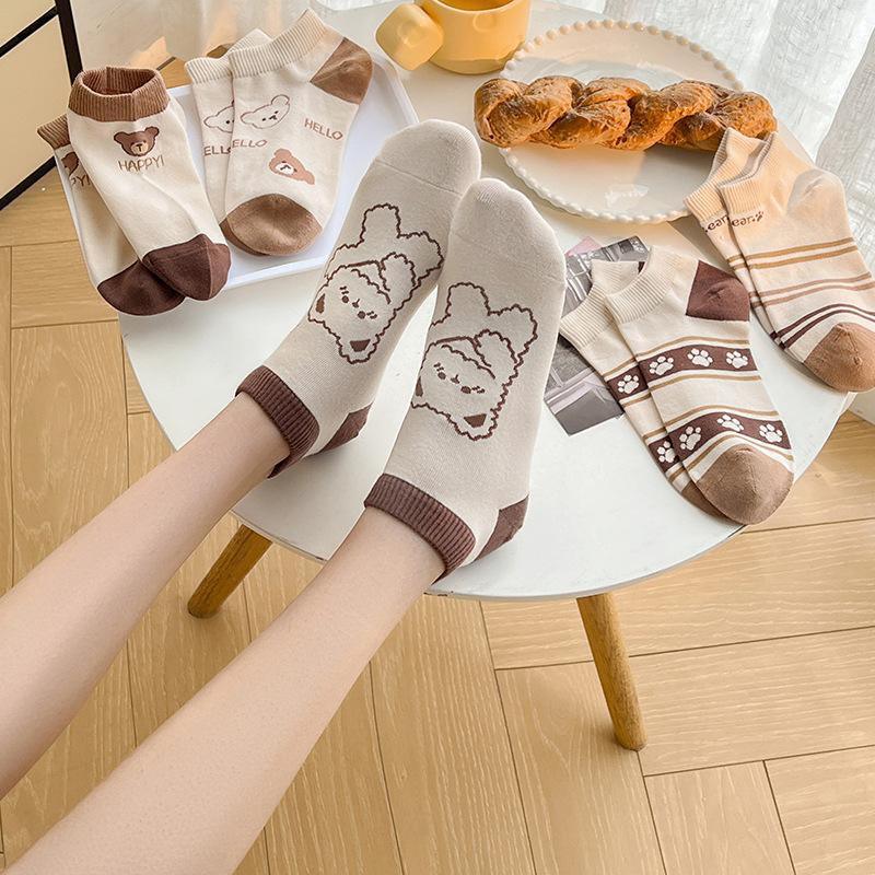 Female Spring and Summer All Fashion Sweet Lovely Cartoon Shallow Mouth Cotton Leisure Socks