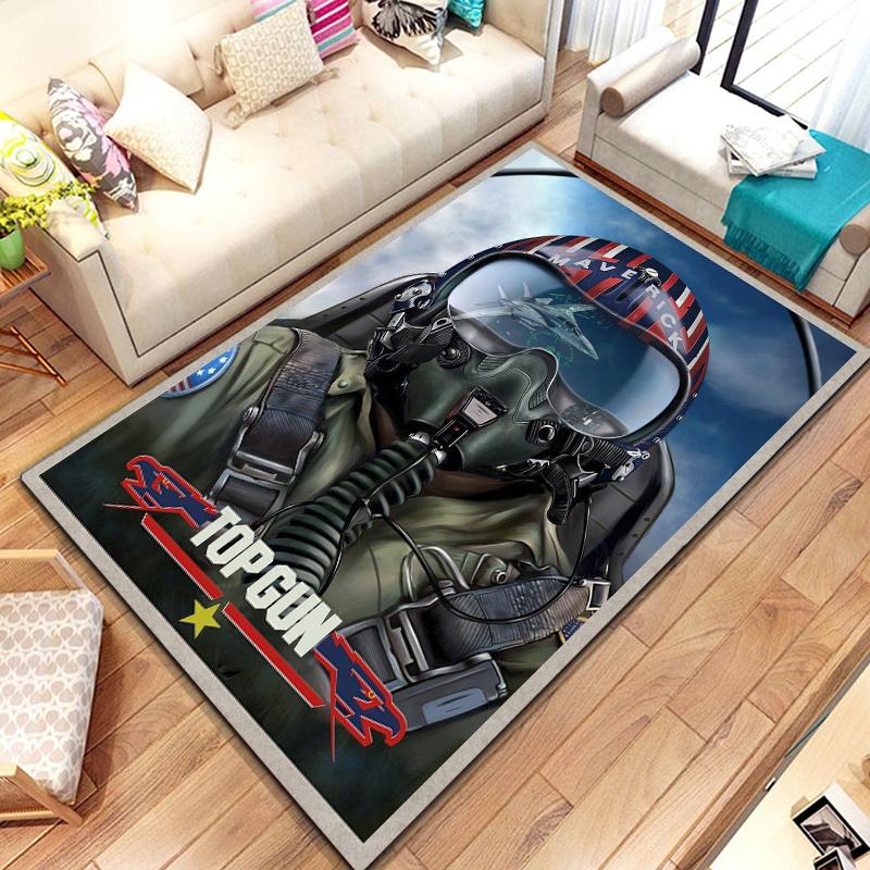 Классический фильм Топ Ган Знак Том Круз Ковер Коврик для Дома Гостиной Спальни Дивана Придверный коврик Декор, Детский Ковер Противоскользящий Напольный Коврик 60x90(23x35in)