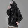 Men's Retro High-Collar Hooded Sweatshirt: Spring/Autumn Loose Fit Hip Hop Jacket