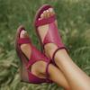 Classic large size women's shoes wedge heel sandals women's style heightening high heels