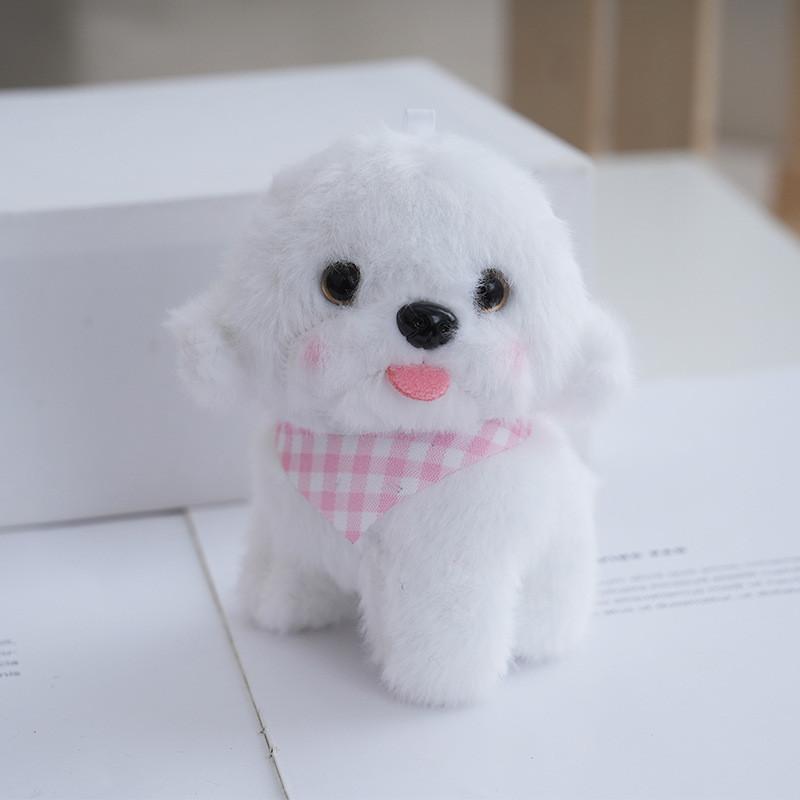 Dog Plush Adorable Keychain With Plush And Pp Cotton Filling For Decor Bag