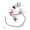 1V 1T Wiring Kit, 3 Way A500K Wiring Harness Prewired Guitar Wiring Hareness for Electric Guitar Bass Repair Replacement