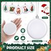Christmas Tree Decoration Balls 12-pieces White Paintable Flat Sphere Blank White Ornaments Balls For Crafts Drawing For Indoor
