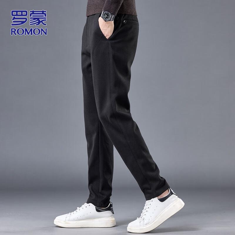ROMON Men's Straight-Leg Business Casual Pants