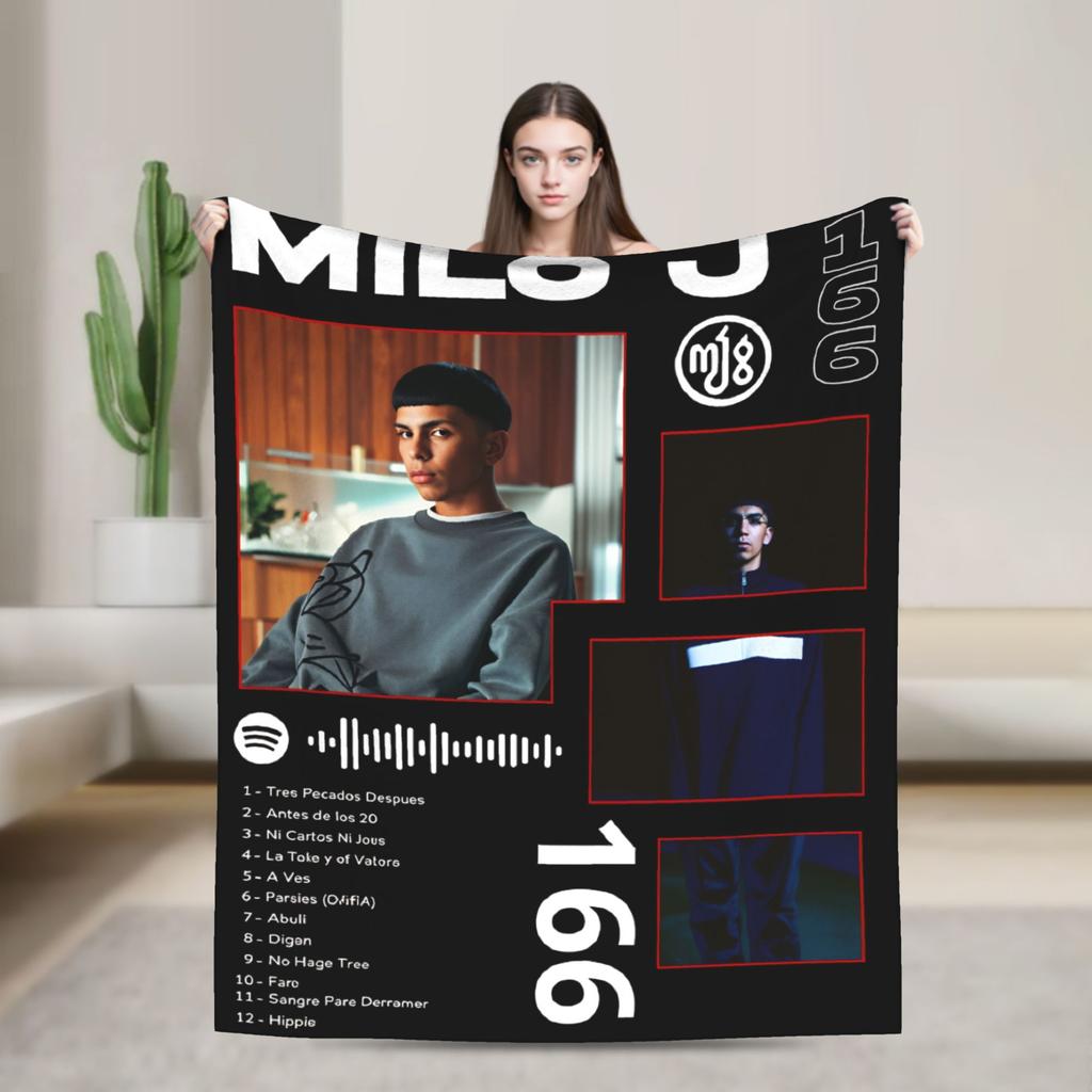 Milo J Argentinischer Rapper Warme Weiche Decke Flugzeugreise Plüsch Überwurf Lustiger Sofa Sessel Flanell Tagesdecke Schlafsofa Abdeckung