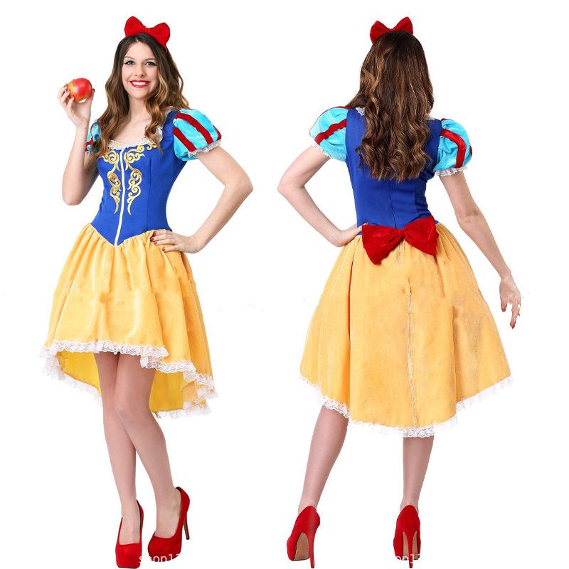 Halloween Snow White Masquerade Costume for Adults