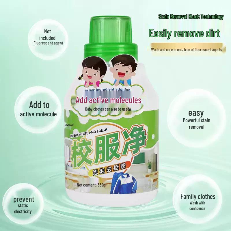 Authentic School Uniform Cleaner: Salt Bubble Stain Remover & Whitener