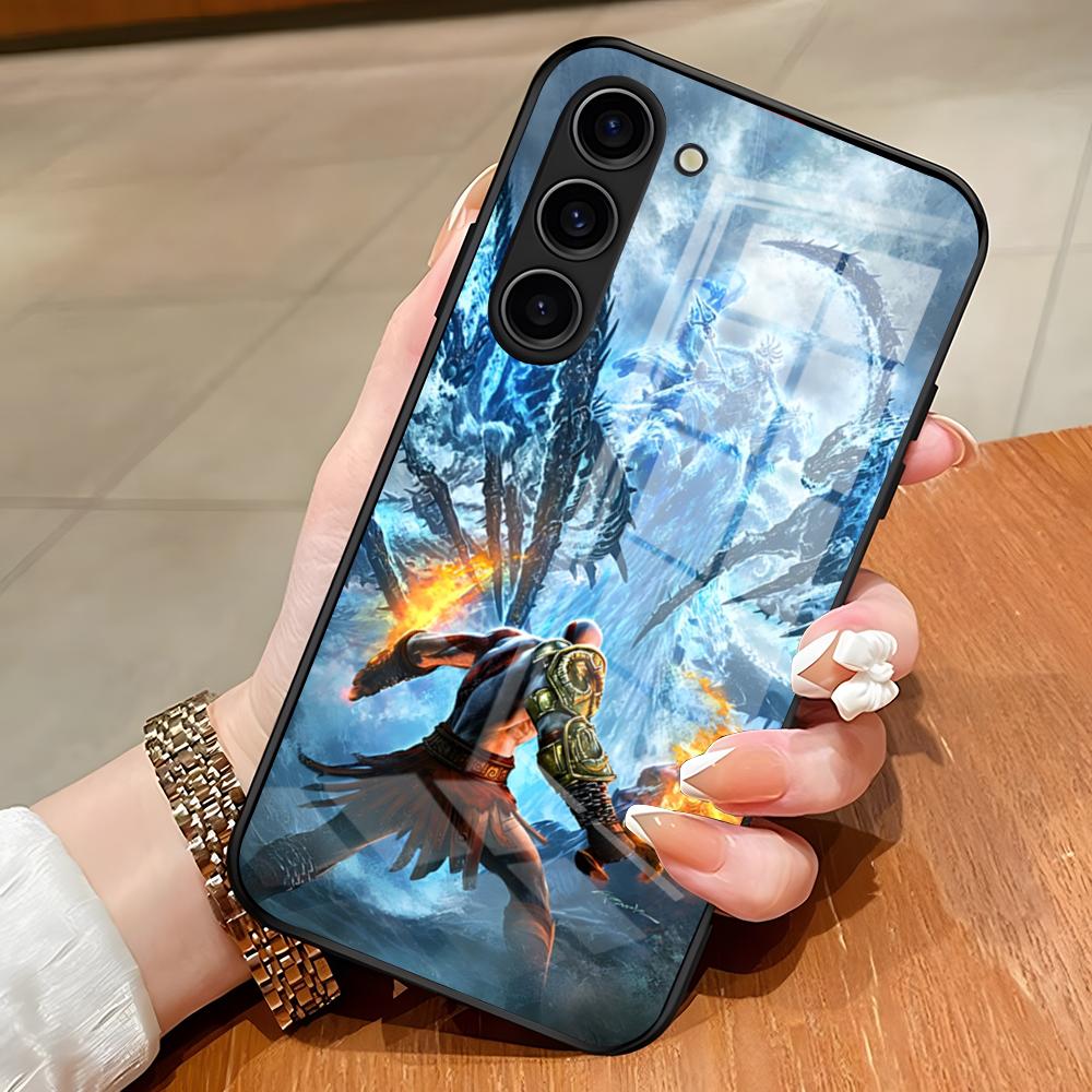 War God Kratos Phone Case For Samsung S26 S25 Edge Ultra S23 S22 S21 S20 Ultra Plus S24 Fe A54 A53 A25 Glass Cover