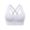 Women's Sports Bra - Medium Support Cross Back Design, Non Removable Thick Coaster, Breathable Medium Elasticity Solid Color Yoga Fitness
