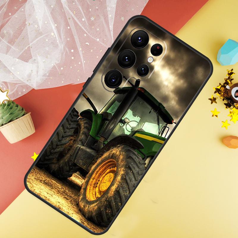 Farm Vehicle Tractor Case For Samsung Galaxy S22 S23 S24 Ultra S8 S9 S10 Plus Note 10 20 Ultra S20 S21 FE Cover