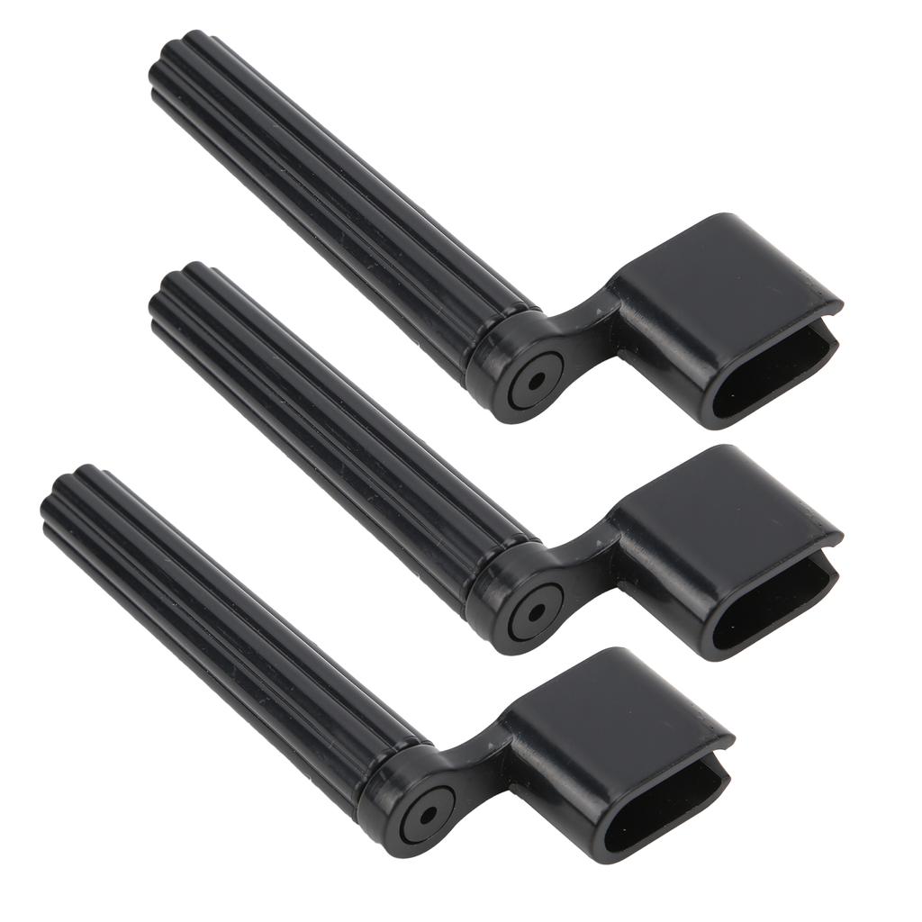 3Pcs Guitar String Winder Pin Peg Puller Tool Accessory Set Kit for Electric Acoustic UkuleleBlack