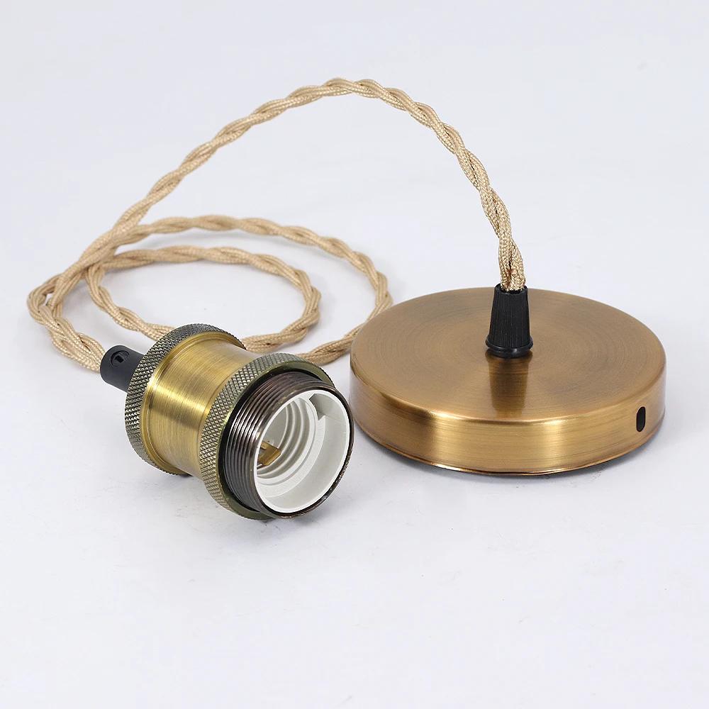JOYINLED Vintage E27 Lamp Holder, Aluminum Chandelier for 110V/220V, Retro Hanging Light with LED/Edison Bulb for Bar Home Decor