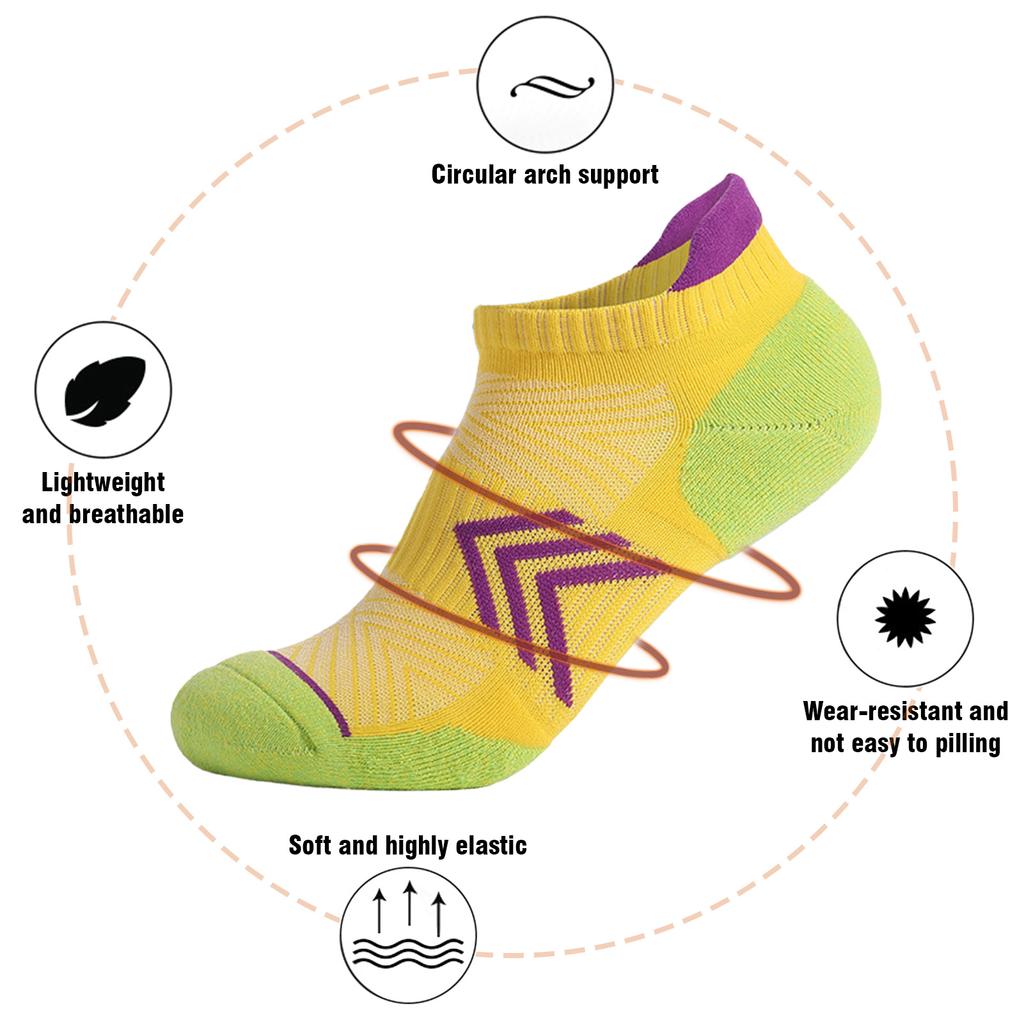 Women"s Running Socks Padded Sports Socks Ankle Socks Breathable Cotton Socks