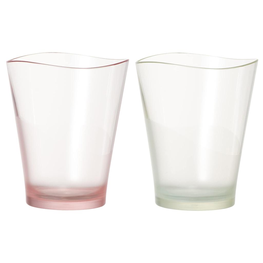 IJ Unbreakable Pair Glasses, Set of 2, 240ml, Microwave and Dishwasher Safe, Made in Japan, Perfect for Outdoor Activities, Kids, Home Parties, Cute