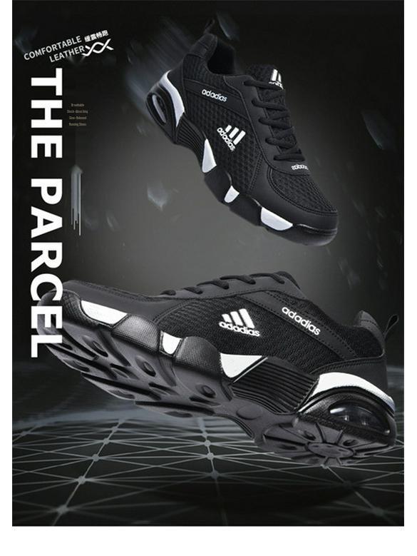 Adidas Herr Löparskor: Mjuka sulor, Halkfritt läder, Stötdämpande, Andningsbara sneakers