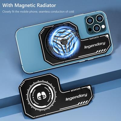 Placa de Resfriamento para Celular Expande Área de Resfriamento Mini Cooler para Jogos Compatível Magnético/Presilha Traseira Adesivo Dissipador para Celular
