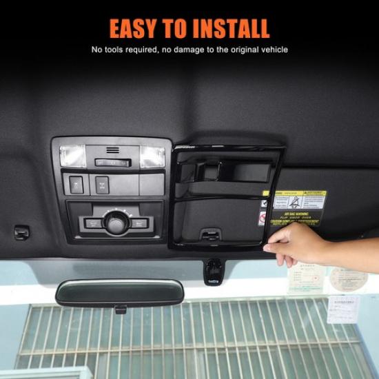 Glossy Black Front Reading Lamp Light Panel Trim For Toyota Tacoma 2015-