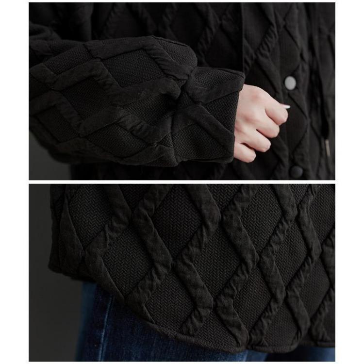 Loose Big Size Plus Size Long Sleeve Button Autumn Winter Casual Hoodies Jackets Coat