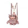 Womens Multi-functional Fashion Sequins Backpack Cute Cartoon Chest Bag Daily Use