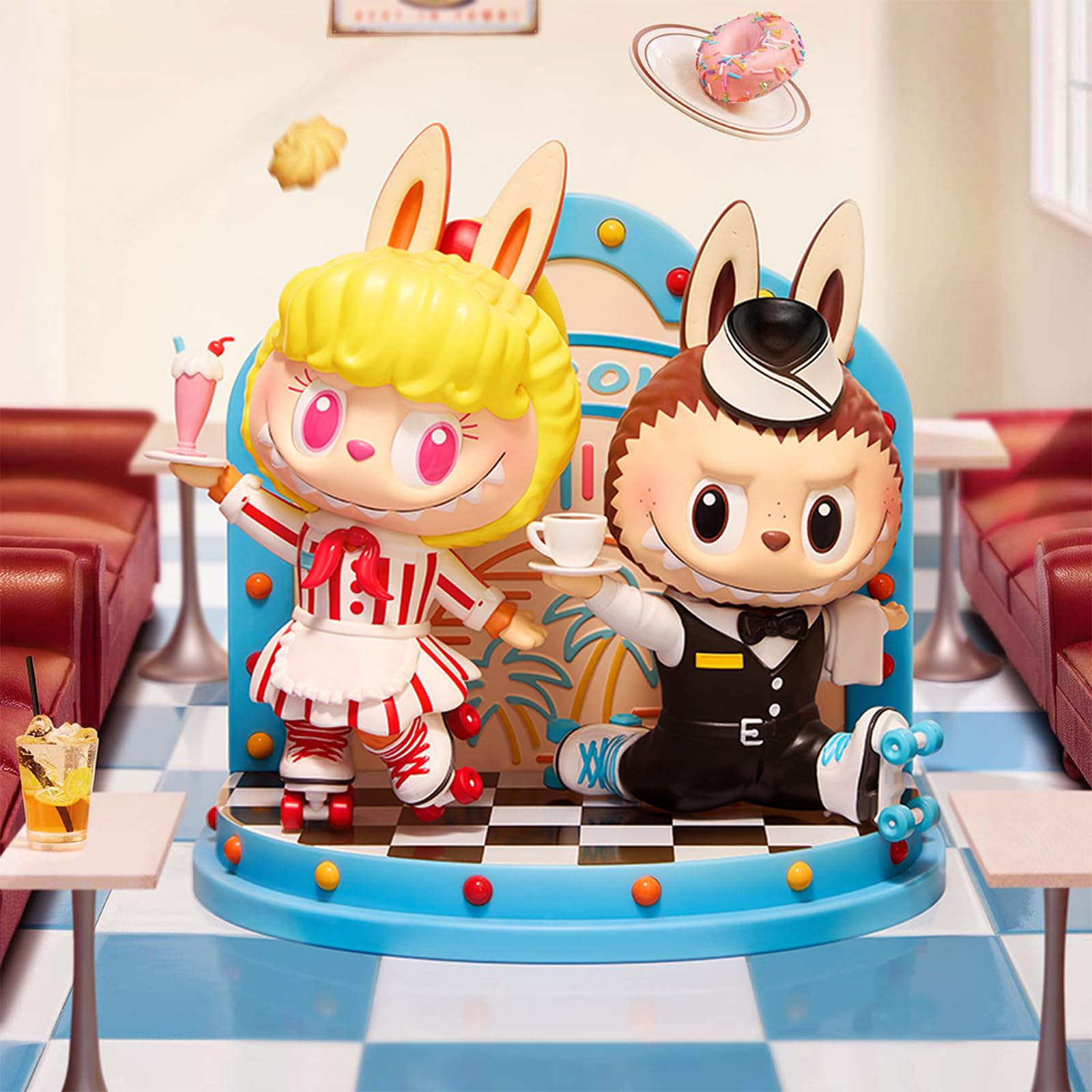

[POP MART Official Store] THE MONSTERS Cafeteria Big Size labubu (Lovebu) Pop Mart Figure Toy Plastic Model Gift Fan Activity Pop Mart Authentic