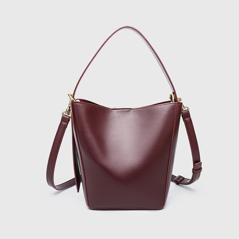 Z Home Cross-border Bucket Mother-in-child Bag 2025 New Large Capacity Diagonal Fashionable Burgundy Red Hot Hand
