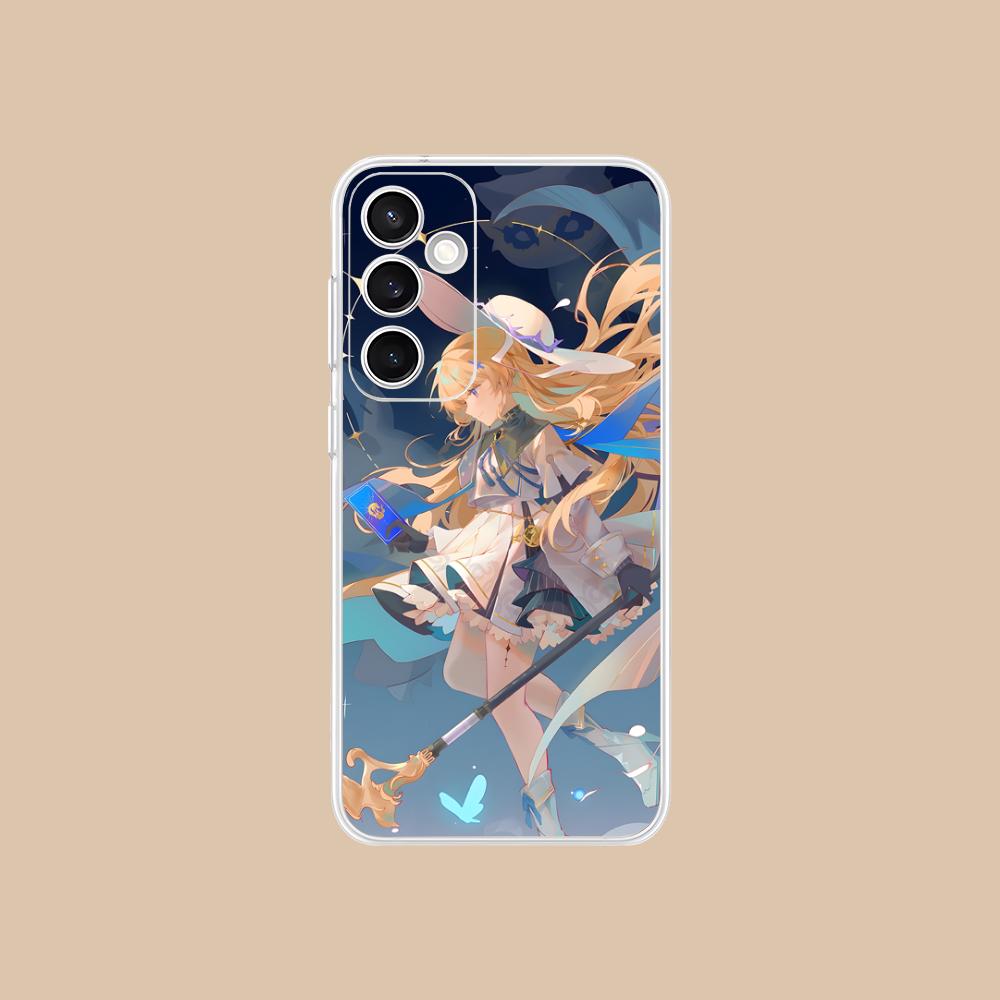 Wuthering Waves Phoebe Phone Case for Samsung Galaxy S25 S24 S23 S22 S21Plus FE Ultra Clear Colorful Cover Pretty Cover