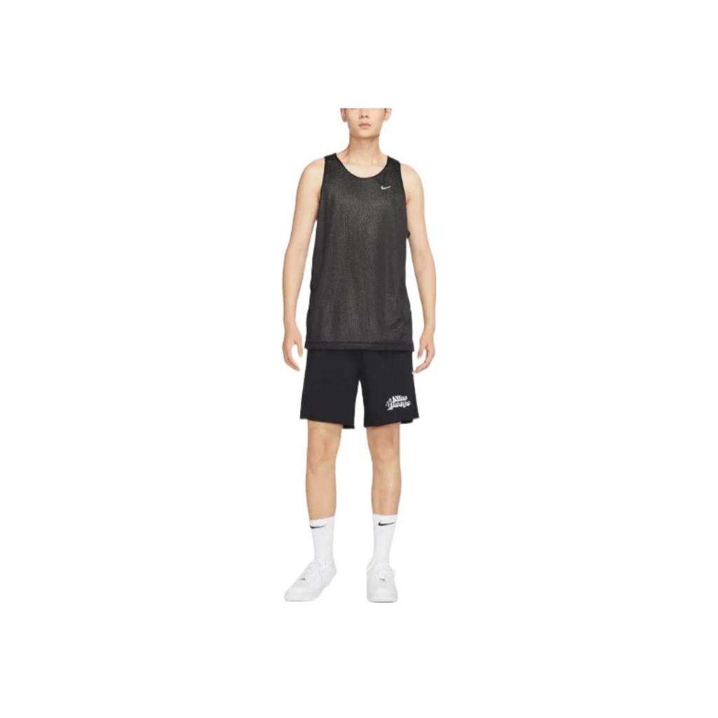 Nike Solid Color Casual Logo Print Tank Top Men Tops Black DQ5732-010