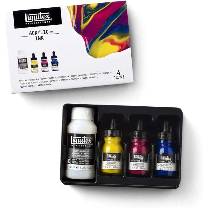 Encre Acrylique - LIQUITEX - Couleurs Primaires - Medium De L - Multicolore - Mixte