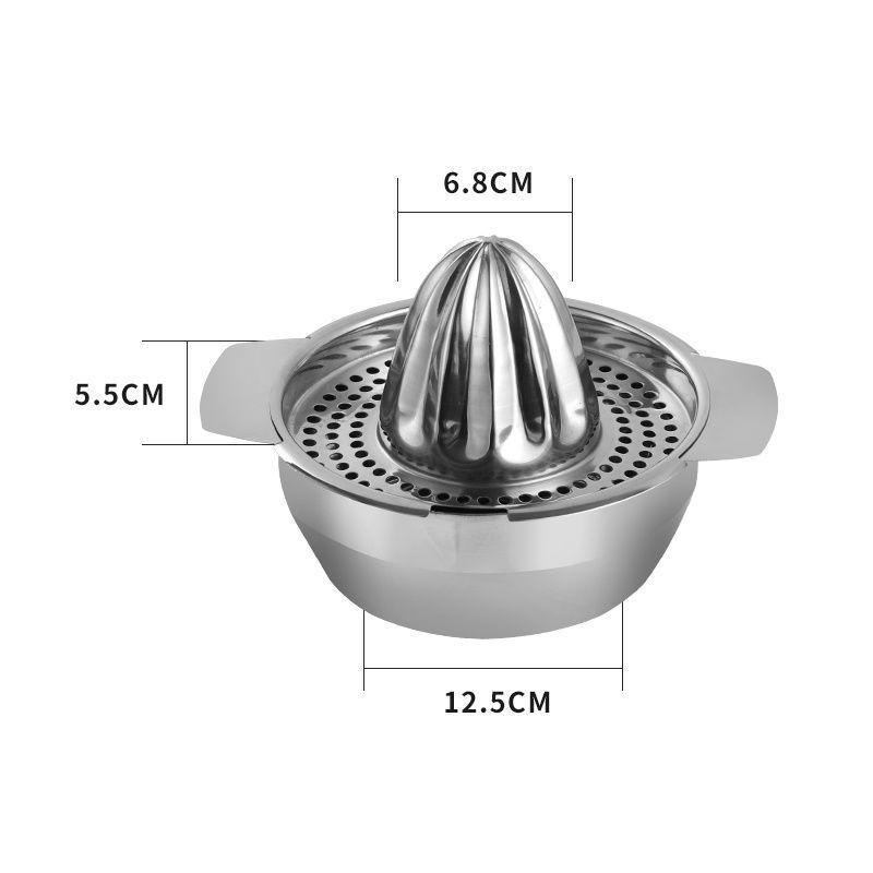 Manuelle Saftpresse aus Edelstahl für Zitronen & Orangen