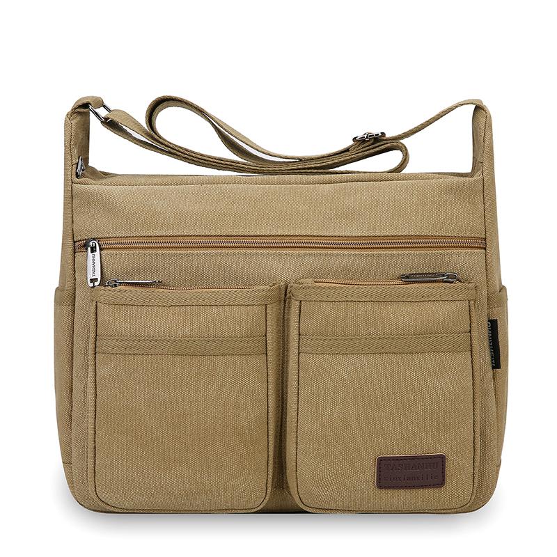 Borsa a tracolla da uomo in tela Vintage Resistente all'acqua Borsa a tracolla Cartella Borsa a spalla imbottita Borsa a mano