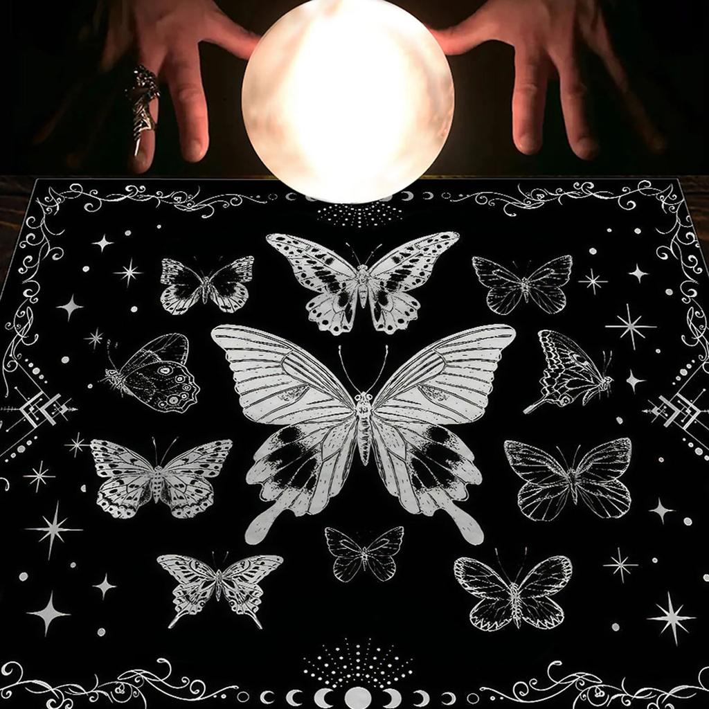 Divinations Tablecloth Butterfly Astrologys Tarots Cards Tablecloth Altars Cloth Divinations Board Game Accessory