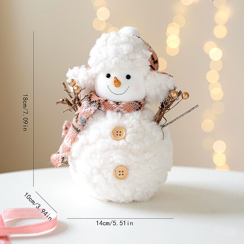 1PC Knitted Handmade Christmas Modern Simplicity Ornament Atmosphere Doll Desktop Plush Multi-element Festival