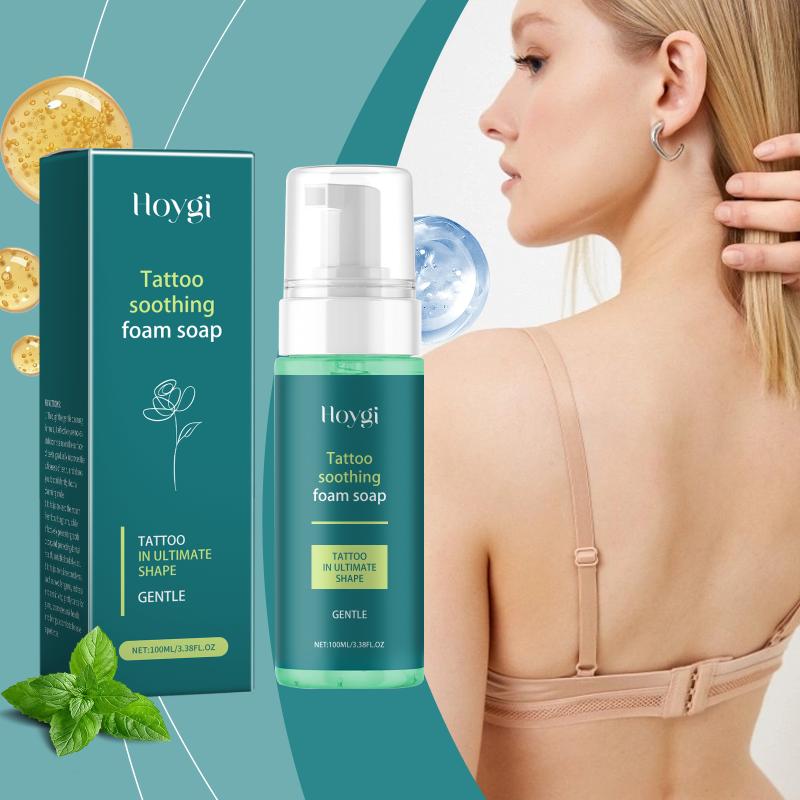 Hydrating Tattoo Cleaning Mousse Fragrance Free Deep Cleansing Moisturizes Skin Color Safe for Sensitive Tattooed Skin
