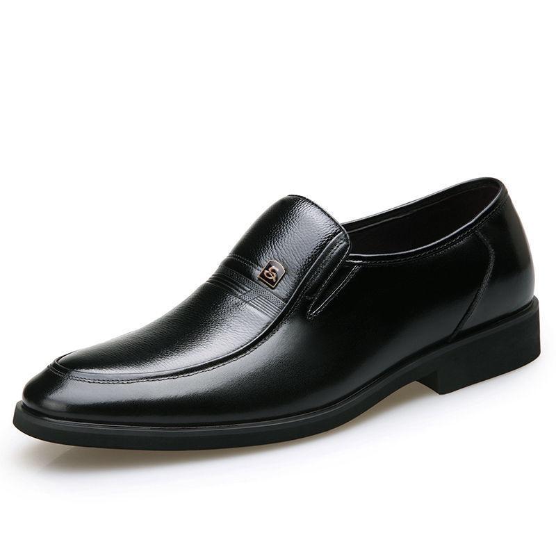 Business Dress Leather Shoes Men's Soft Sole Casual Men's Shoes Genuine Wedding Shoes Men's