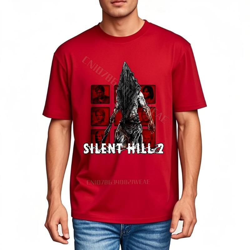 Top Tees Comfortable Summer Tshirt Silent Hill Two Pyramid Head Black Relaxed Fit Tshirt Stylish Breathable Tee Daily Wear