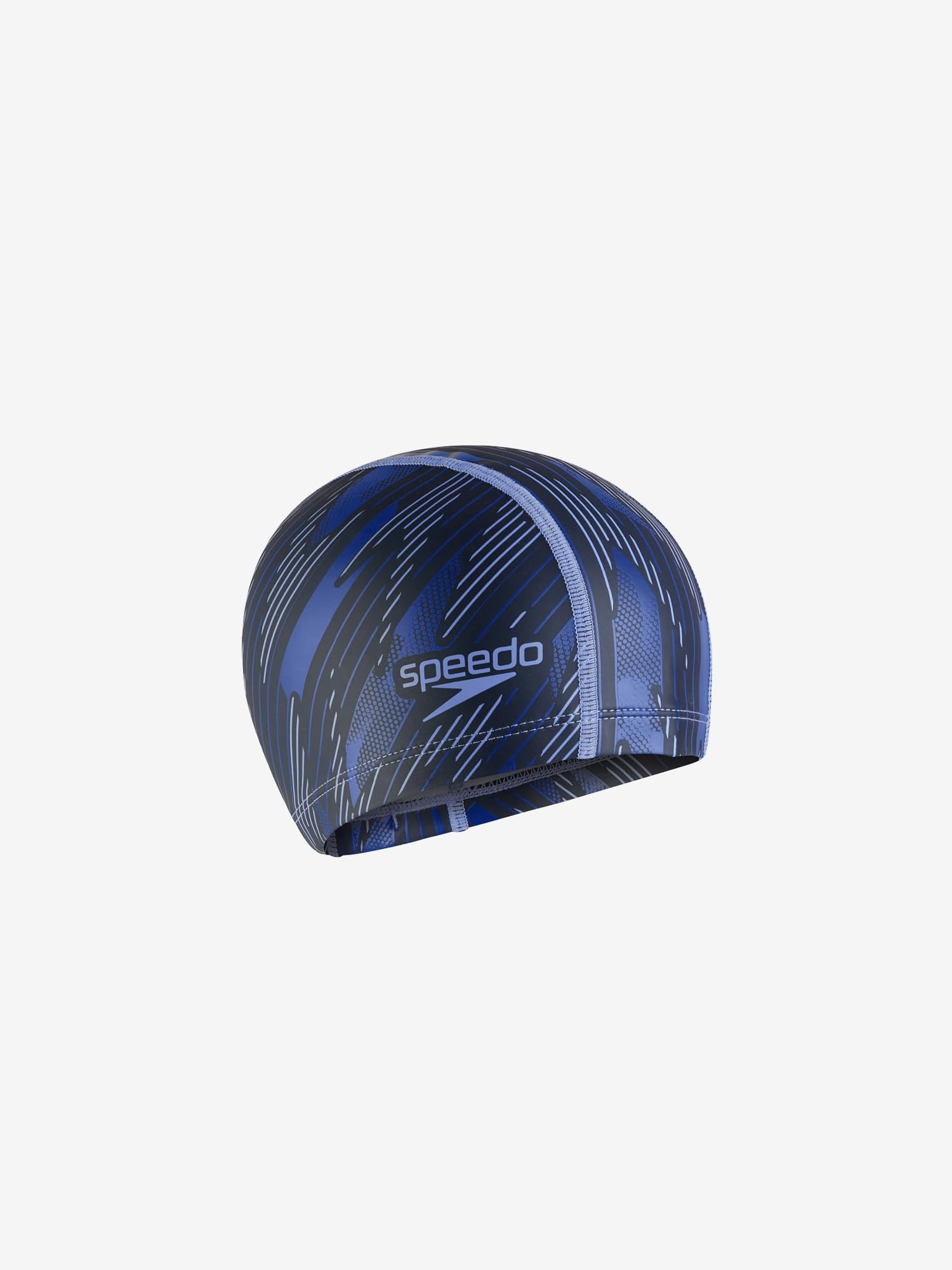 Speedo swim printed silicone coated navy size F cap, cap, unisex, blue,