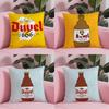 Coole Schützende D-Duvel Bier Kissenhülle Weicher Plüschstoff Beidseitig Bedruckte Kissenhülle Warme Winter-Sofakissenhülle