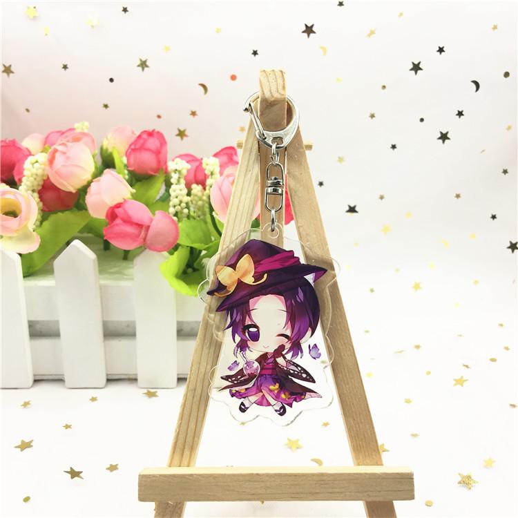 

Брелоки для ключей в стиле аниме «Убийца демонов», персонаж мультфильма, акриловый брелок, металлический декоративный аксессуар, подарочная подвеска