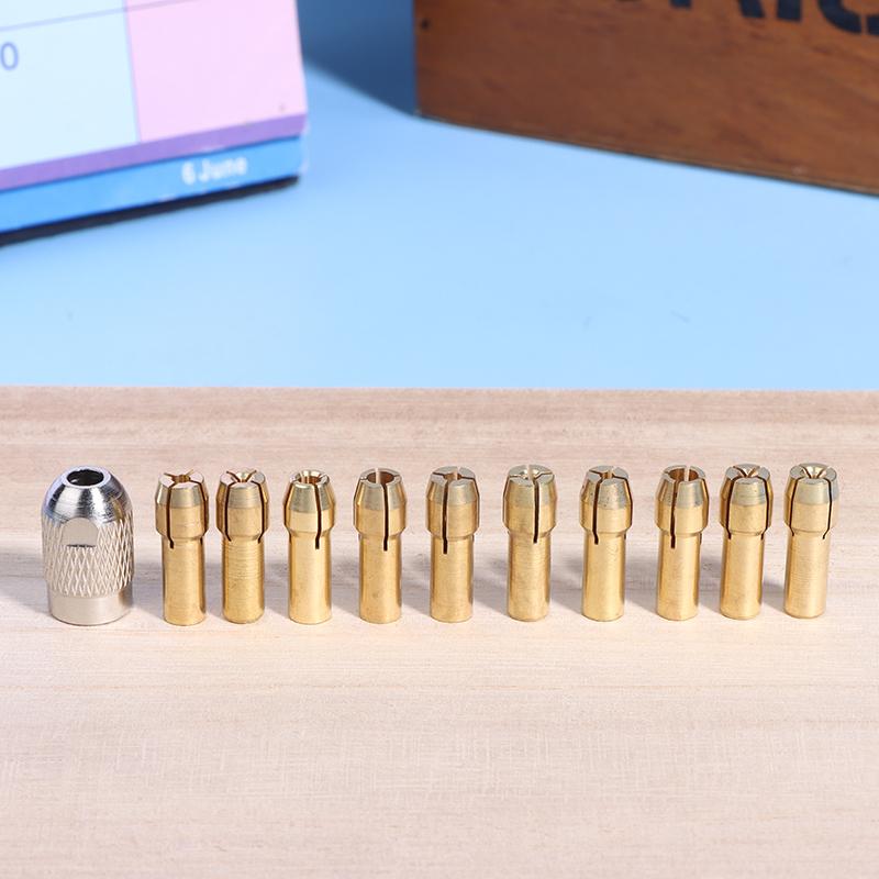 1Set Drill Chucks Adapter Mini Drill Chucks For Dremel Chuck Adapter Micro Collet Brass For Power Rotary Tool