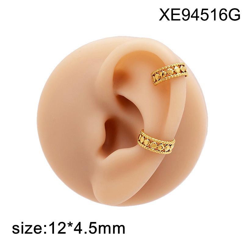 European Luxury Titanium Steel No-Pierce Ear Cuff for Women - High-End Fashion Open Hoop Earring
