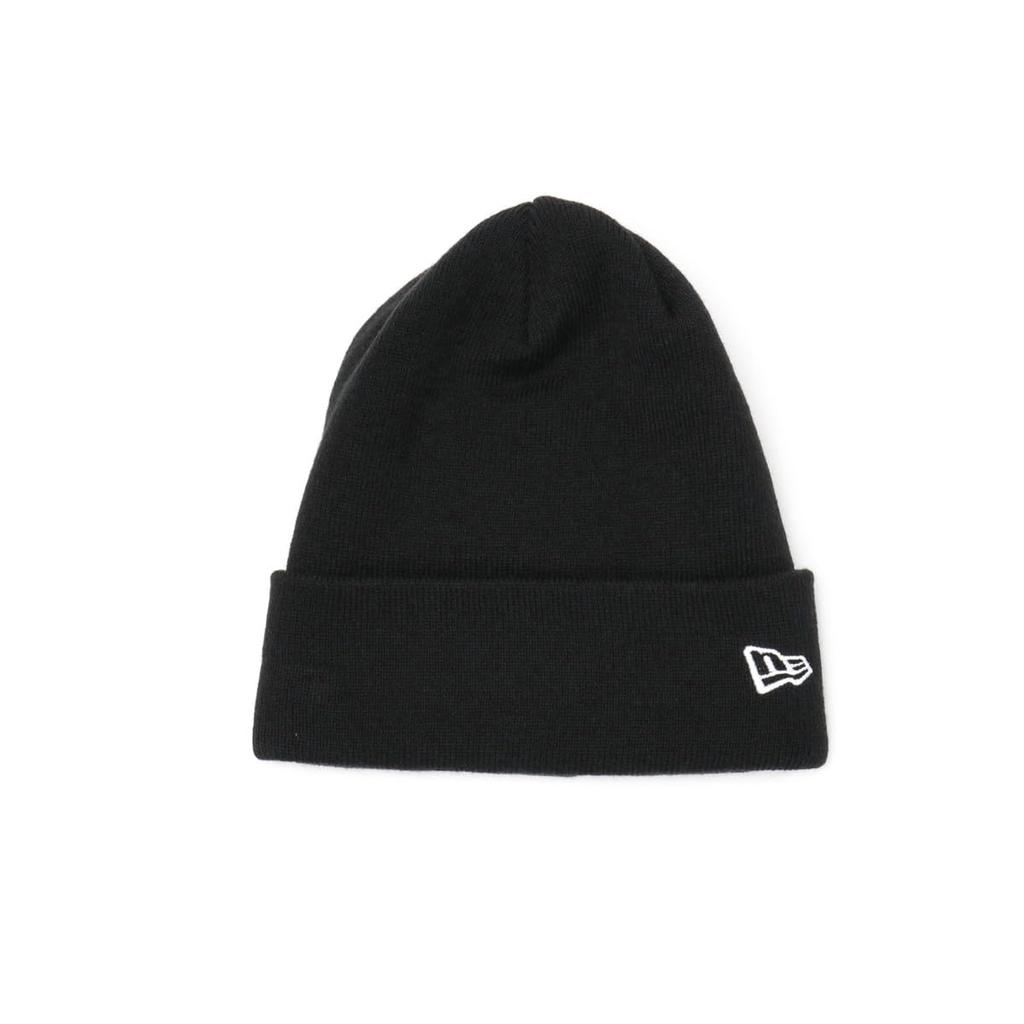 NEWERA Basic Cuff Knit Black X Metallic Gold Flag (New Era)