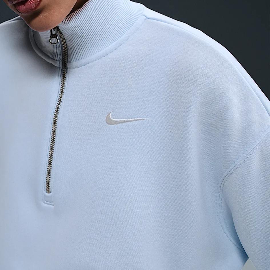 Nike Ropa deportiva Phoenix Polar Suave Cómodo Sencillo Versátil Color Sólido Sudadera Tops para Mujer Azul Beige DQ5767-423