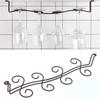 Iron Goblet Storage Shelf Cabinet Organizer Wine Glass Rack Cup Hanger Stemware Holder Hanging Rack