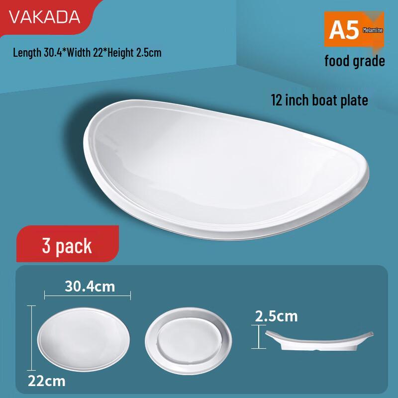 VAKADA Commercial Melamine Dinner Plate Set