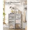 SONGMICS Verriegelbares Schuhregal-Schrank, 6-Fächer Modulare Aufbewahrungs-Organizer-Einheit, 30 x 40 x 30 cm pro Fach, mit Türen, Stahlrahmen
