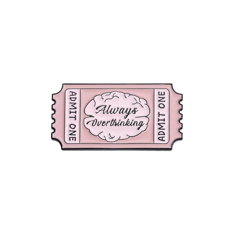 Brooch Cartoon Trendy Collection In Pink With Fun Letter Designs Perfect For Statement Accessories And Gifts